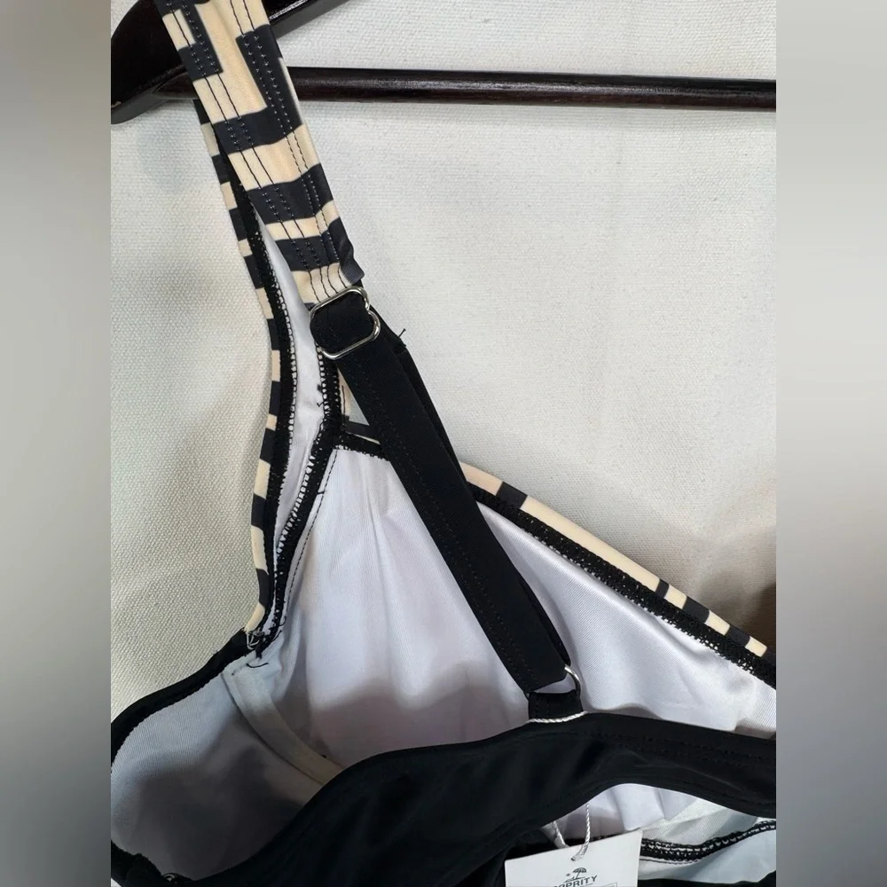 B2prity NWT‎ Size 2XL One Piece Ruched Tummy Control Swimsuit in black and tan